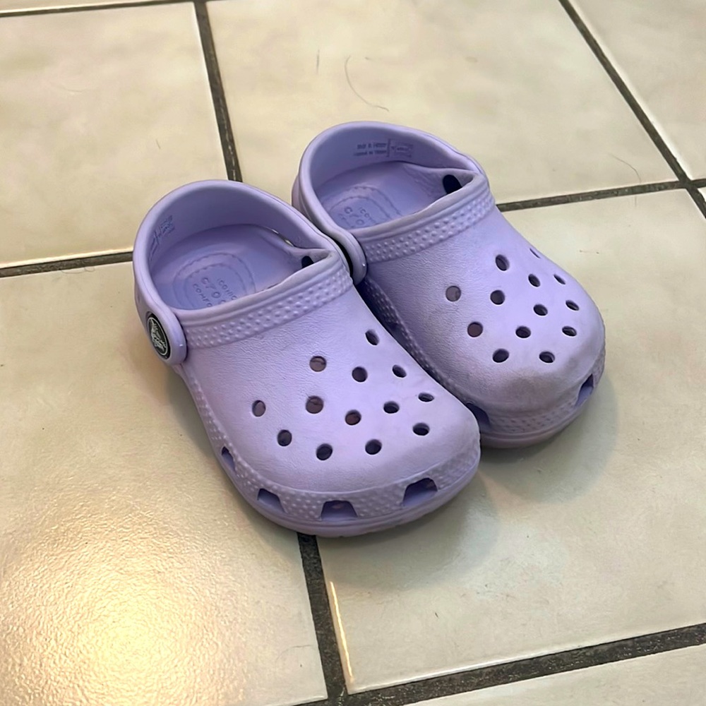 Purple toddler crocs
